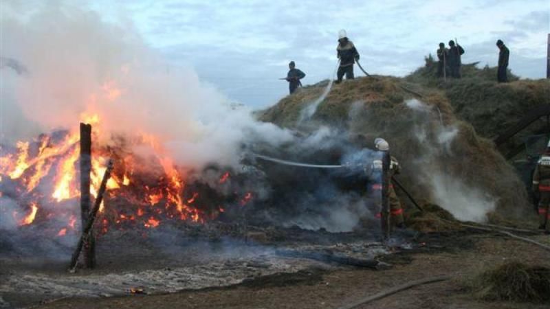 На Одещині вогонь знищив 700 тонн сіна