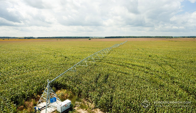 Зрошувальна система на товарних посівах кукурудзи