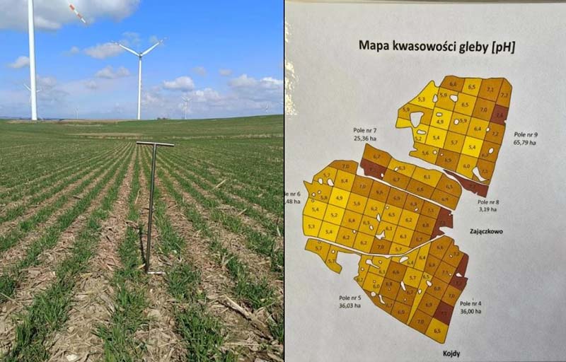 Карта родючості ґрунту поля у Польщі(Фото: Farmer.pl)